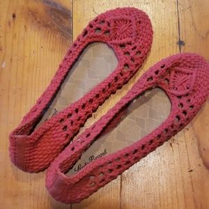 Lucky Brand red slip on flats